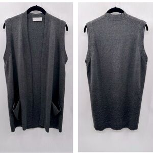 GISPA Grey woman's trench knit Gorpcore outdoor warm casual sweater vest MED